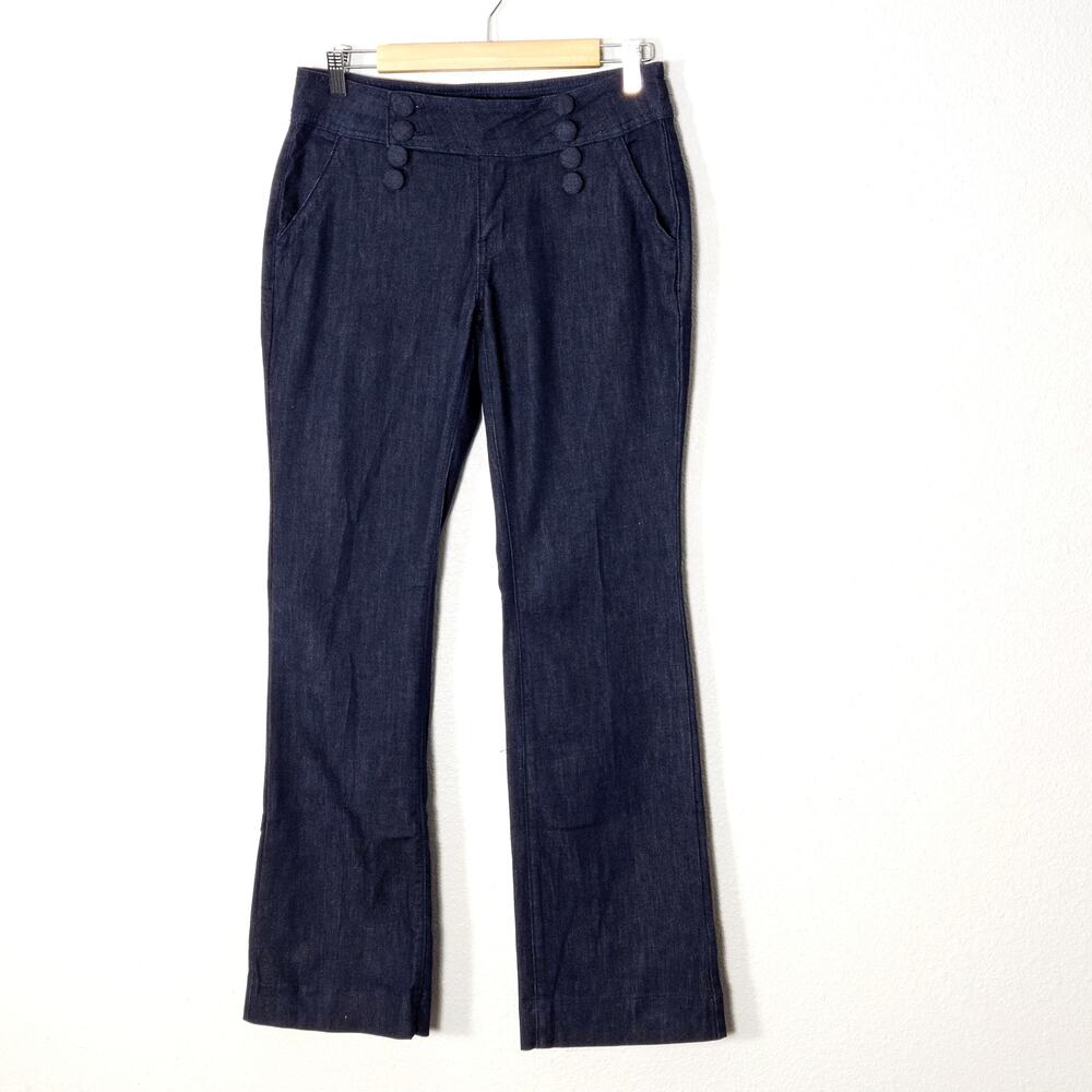 Flamingo Sailor Button Jeans Blue Size M Nautical Heritage Denim